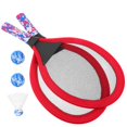 thumbnail image 2 of 1 Pair Children's Tennis Racket Kids Palying Badminton Oval Rackets Game Props for Kindergarten Primary School Outdoor Sports (Red), 2 of 4