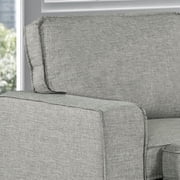 Wren 95 Light Gray Right Facing Sleeper Sectional with Storage Fabric Frame