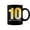 Black, variant on 10Th Birthday Double Digits Girls Ten 10 Yellow Ombre Kids Coffee Mugs