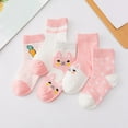 thumbnail image 3 of Utlike 5 Pairs Baby Girls Socks Summer Thin Comfortable Breathable Fashion Cartoon Ankle Socks For Toddler Girls Size 3 Years-5 Years, 3 of 3