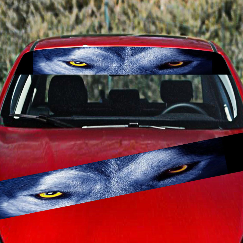 Car Front Rear Windshield Sticker Terror Decor 3D Sunshade Decals