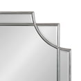 thumbnail image 3 of Kate and Laurel Minuette Traditional Square Mirror, 24 x 24, Silver, Decorative Farmhouse Mirror with Elegant Scalloped Interlocking Geometry With Slim Profile, 3 of 7