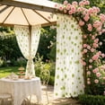 thumbnail image 5 of Floral Print Outdoor Sheer Curtain 39.37x78.74 Inch Rod Pocket Light Filtering Patio Privacy Curtain Panel For Backyard Garden Gazebo, 5 of 6