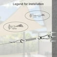 thumbnail image 2 of Sun Shade Hardware Kit for Rectangle and Square Sun Shade Sails Installation,5 inch Heavy Duty Anti-Rust Sail Shade Hardware Kit with 50 ft Cable Wire Ropes, 2 of 5