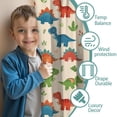 thumbnail image 3 of Blackout Kids Curtains,Beige Colorful Dinosaur Pattern Childrens Insulated Curtains Set Of 2,Bedroom Essentials,Toddler Room Decor 42"x54", 3 of 5