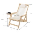 thumbnail image 5 of W Unlimited Romantic 3-piece Wood and Canvas Adirondack Furniture Set - Natural, 5 of 5