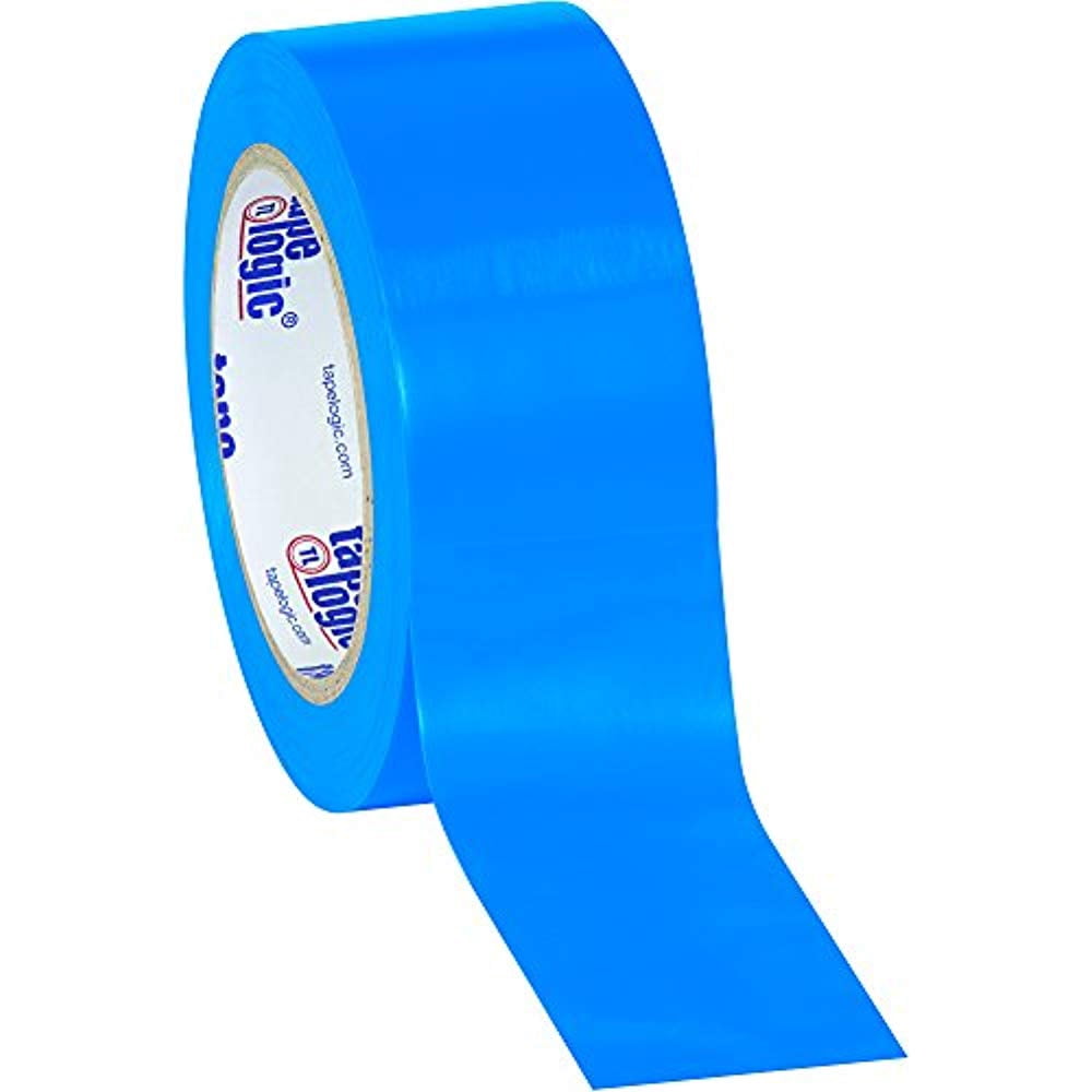 Tape Logic Blue Solid Vinyl Safety Tape 2" x 36 Yard Roll (3 Pack)
