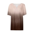 thumbnail image 5 of JMKQLZ Blouse Décontractée à Manches Courtes Dégradées et Col en V pour Femmes, 5 of 5