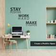 thumbnail image 2 of QTH Large Stay Positive Work Hard Make it Happen Wall Sticker Inspirational Wall Decal Motivational Office Decor Quote Wall Art Vinyl Wall Decal School Classroom Gym Words and Saying, 2 of 4