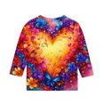 thumbnail image 4 of COM1950s Chemise de la Saint-Valentin pour Garçons, Chemise de la Saint-Valentin pour Garçons et Filles, Imprimé Saint-Valentin pour Garçons et Adultes, Manches Trois-Quarts, Col Rond, Chandail de Base, Chemise de la Saint-Valentin, 4 of 9