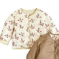 thumbnail image 4 of Ruyang Kids Cute Bear Reversible Jacket Toddler Boys Girls Winter Warm Lightweight Puffer Coat Button Quilted Outwear, 4 of 5
