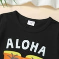 thumbnail image 3 of GYRATEDREAM Toddler Boy Clothes Short Sleeve Hawaiian T-Shirt Palm Print Shorts Set 2Pcs Little Boy Outfits Summer Clothes,Size 1-2 Years, 3 of 8