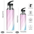 thumbnail image 2 of Yayeee 33oz Insulated Water Bottle Double Wall Stainless Steel with Flip Straw Lid, Pink Gradient, 2 of 7