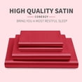 thumbnail image 4 of Cobedzy Ensemble de 4 Pcs en Satin de Luxe Format Grand, Ensemble de Draps en Satin Format Grand, Draps en Satin Rouges Grand avec 1 Drap-Housse à Poche Profonde 1 Drap Plat 2 Taies d'Oreiller, 4 of 4
