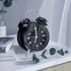 thumbnail image 5 of Alarm clock double bell with night light wake up rtro silent bedside clock without ticking works on battery, 5 of 5