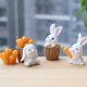 thumbnail image 1 of Uds figuras en miniatura de conejo zanahoria Hada jardín Mini DIY Orna, 1 of 5