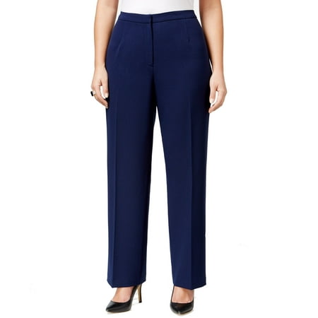 dress pants navy plus classic 16w kasper kate