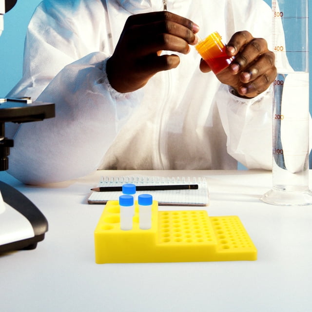 EXHUMKY Organizador De De Amarillo Plástico Para Laboratorio Con Reutilizable Y Seguro