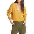 thumbnail image 1 of Free People | High Low V-Neck Sweater | Yellow | Size S, 1 of 3