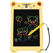 AGPTEK Kids Writing Tablet, 8.5 inch LCD Learning Drawing Board for Child, Yellow