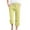 Yellow, variant on Up to 65% Off! Fmbrln Womens Summer Linen Capri Pants Fashion Casual Elastic Waist Drawstring Wide Leg Pants with Pockets Lounge Vacation Beach Pants