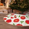 thumbnail image 5 of Fuzoiu Fresh Red Tomato Print Christmas Tree Skirt,Xmas Christmas Decorations,Xmas Tree Mat for Farmhouse Holiday New Years Home Party Decor Tree Rugs-36", 5 of 6