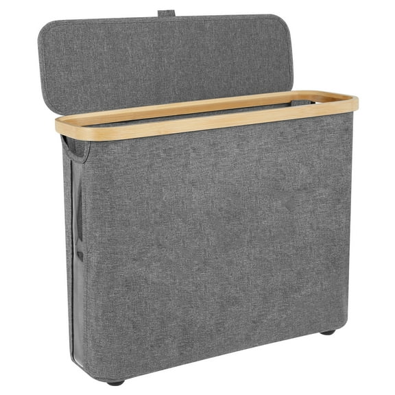 AEVXKHI Toilet Paper Basket with Wood Lid, Large Capacity Toilet Paper Storage, Foldable Toilet Paper Holder, Toilet Paper Storage Cabinet for Bathroom