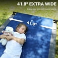 thumbnail image 3 of EVER ADVANCED Oversized Camping Cot for Adults, Extra Wide XXL Folding Sleeping Cots with Side Pocket & Carry Bag, 84.3" L x 41.9" W, Supports 550 lbs, Blue, 3 of 7