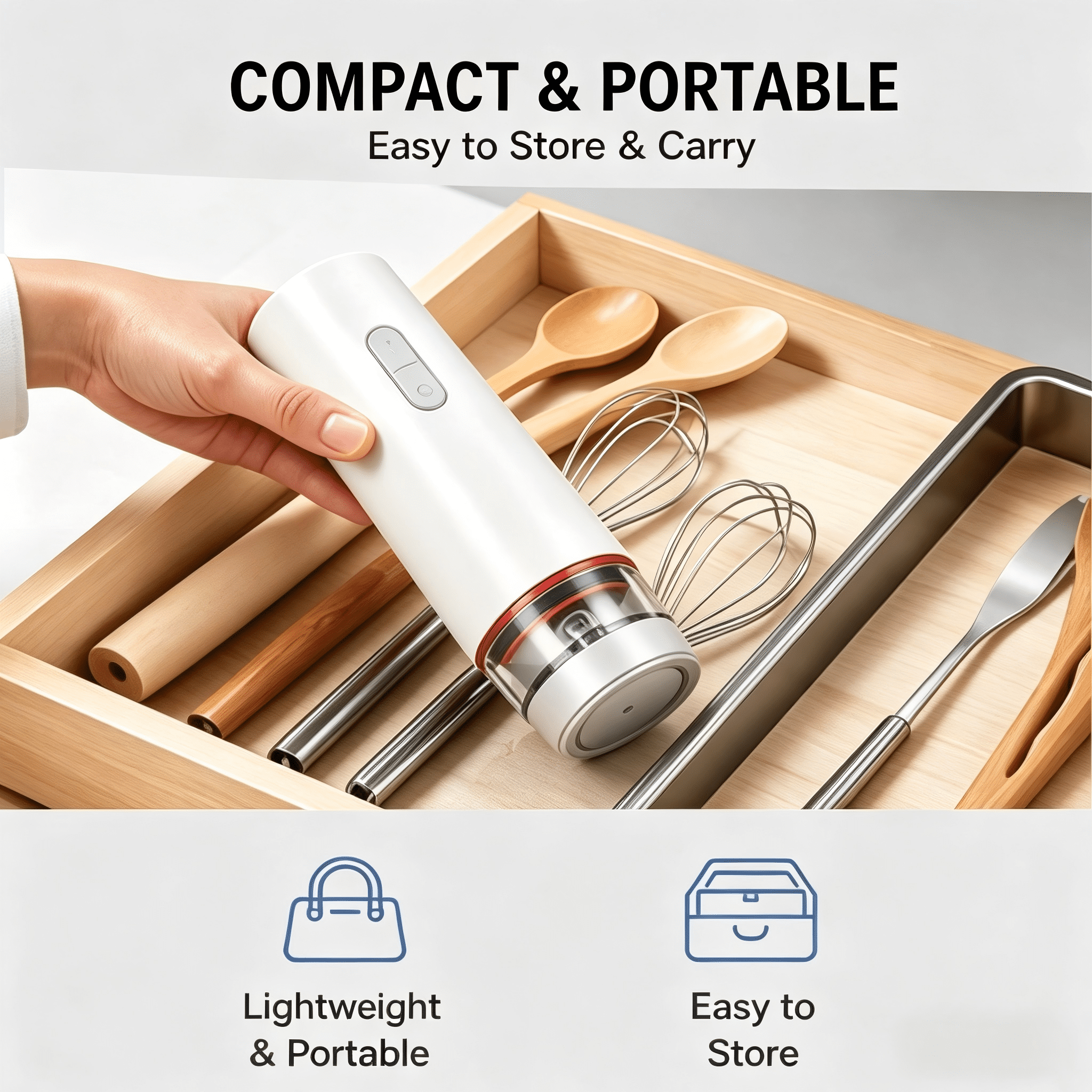 Efoee Handheld Vacuum Sealer, Compact Food Vacuum Sealer with 30 Reusable Bags for Sous-Vide,Meal Prep and Food Fresh Preservation for Kitchen