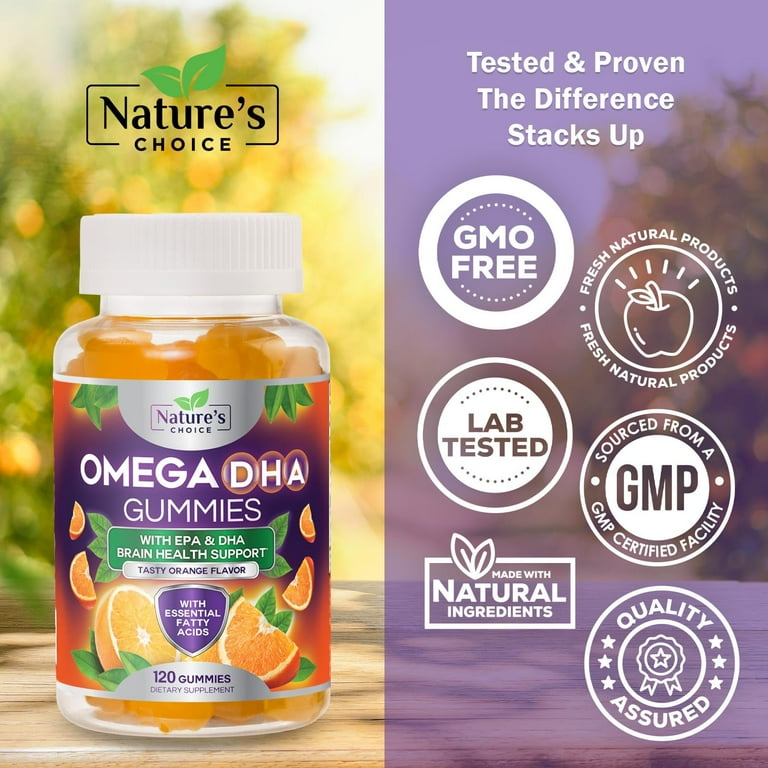 Omega 3 Fish Oil Gummies Extra Strength Omega 3s with DHA EPA Heart Healthy Joint Brain Support Nature s Omega 3 Fish Oil Supplement Gummy