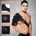 thumbnail image 3 of Heated Shoulder Wrap Brace Adjustable Shoulder Heating Pads with Extension Belt for Frozen Shoulder Dislocation Pain Relief black One Size, 3 of 6