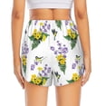 thumbnail image 4 of Fotbe Lavender Flowers Womens High Waist Running Shorts Athletic Workout Quick Dry Shorts for Women with Pockets Gym Yoga Summer Shorts-Large, 4 of 9