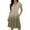 *Khaki, variant on ClodeEU Women's Ombre Flutter Sleeve V Neck Cinched Waist Dress ,Solid Color Casual Midi Dress Gray,Womens Plus XL