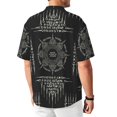 thumbnail image 3 of Men's Hawaiian Short Sleeve Button Down Beach Vacation Summer Shirt, Muay Thai Sacred Symbol, 3 of 5