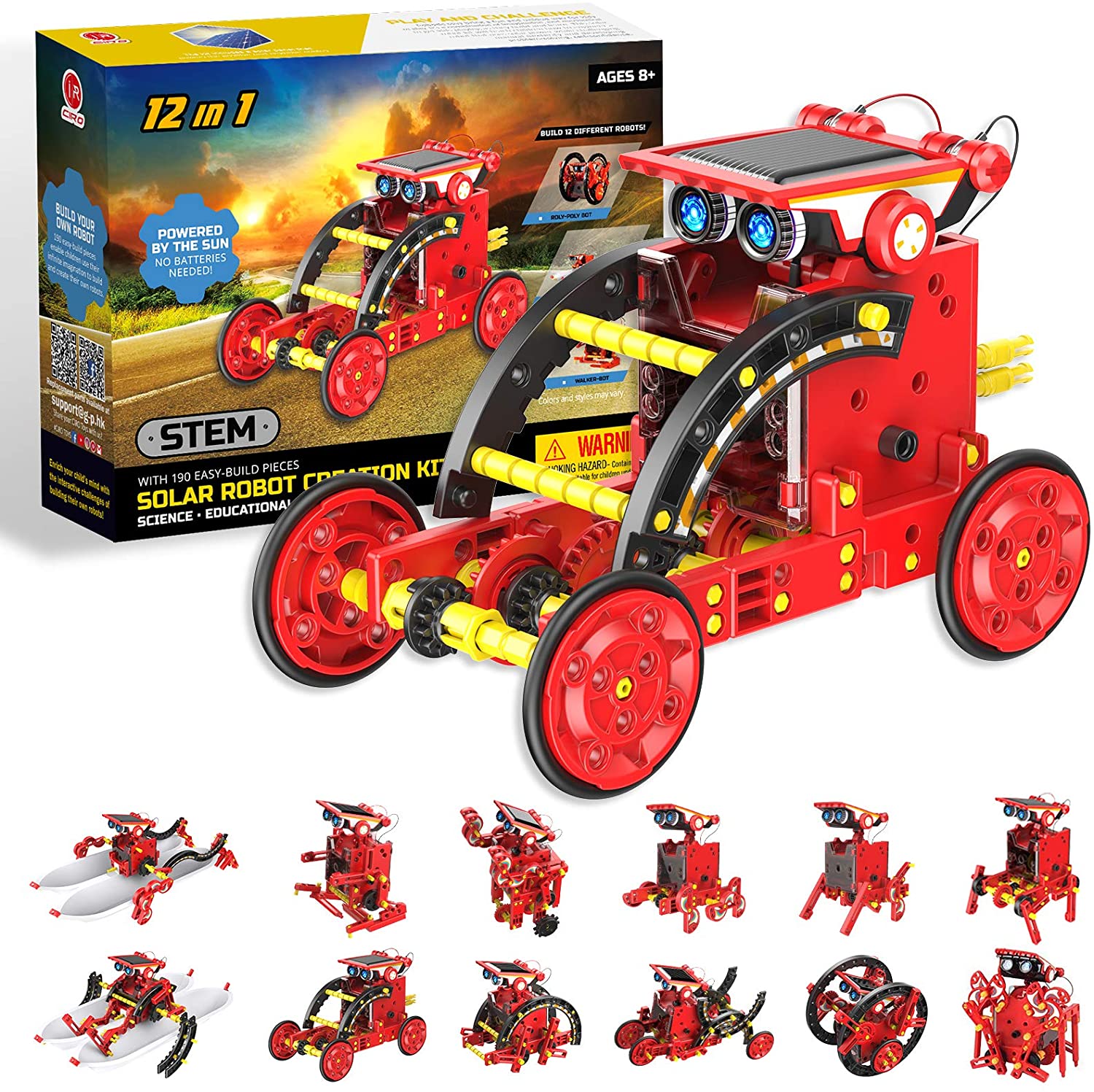 Novelty & Gag Toys Solar Power Transformation Robot Sets Assembling Device Science Mechanical