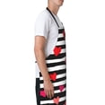 thumbnail image 3 of Picia Hearts And Lines1 Waterproof Apron for Unisex Adult - Adjustable Bib Apron with Pockets, Ideal for Cooking, Gardening, Painting, and Household Chores, 3 of 9