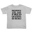 thumbnail image 1 of Mommy You Are Fired Grandma Is Here! Cute Toddler T Shirts for Boys Girls (Gray, 2T), 1 of 5