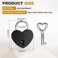 thumbnail image 2 of Uxcell Mini Heart Lock with Key, (1"x1.2", Black) (3 Pcs), Heart Shaped Padlock Metal Love Locks, Suit for - Lover Bridge/Anniversary/Diary Book/Handbag/Jewelry Box, 2 of 6