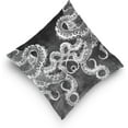 thumbnail image 5 of GZHJMY Grey Hipster Octopus Tentacle Vintage Throw Pillow Covers Pillowcase Sofa Decor Back Cushion Case Office Car Holiday Birthday Kid Children Gift Summer Party Favors 20" × 20", 5 of 6
