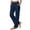 06#Blue, variant on Women High Waisted Trousers Cotton and Linen Casual Lightweight Fashion Button Pants Business Work Pant with Pockets White M