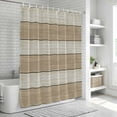 thumbnail image 5 of Brown Ombre Wooden Shower Curtain Set - Standard 72" x 72" Washable Bathtub Curtain with 12 Hooks, Farmhouse Retro Khaki Wood Waterproof Fabric Stall Shower Curtains for Bathroom/Bathtub Décor, 5 of 6
