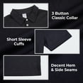 thumbnail image 2 of YUSHOW 3 Pack Mens Polo Shirts Mesh Short Sleeve Quick Dry Moisture Wicking Golf Casual Workout Shirts,L, 2 of 9