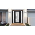 thumbnail image 4 of Front Exterior Prehung Metal-Plastic Door Frosted Glass / Manux 8102 Matte Black / 2 Side Windows / Office Commercial and Residential Doors Entrance Patio Garage 58" x 80" Left-hand Inswing, 4 of 6