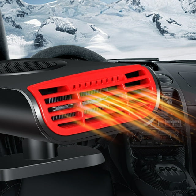 Portable Car Heater 12V 150W with Defroster Function, Dual Heating and Cooling Windshield Defogger That Plugs into Cigarette Lighter, Fast Acting Vehicle Heater for Winter Use