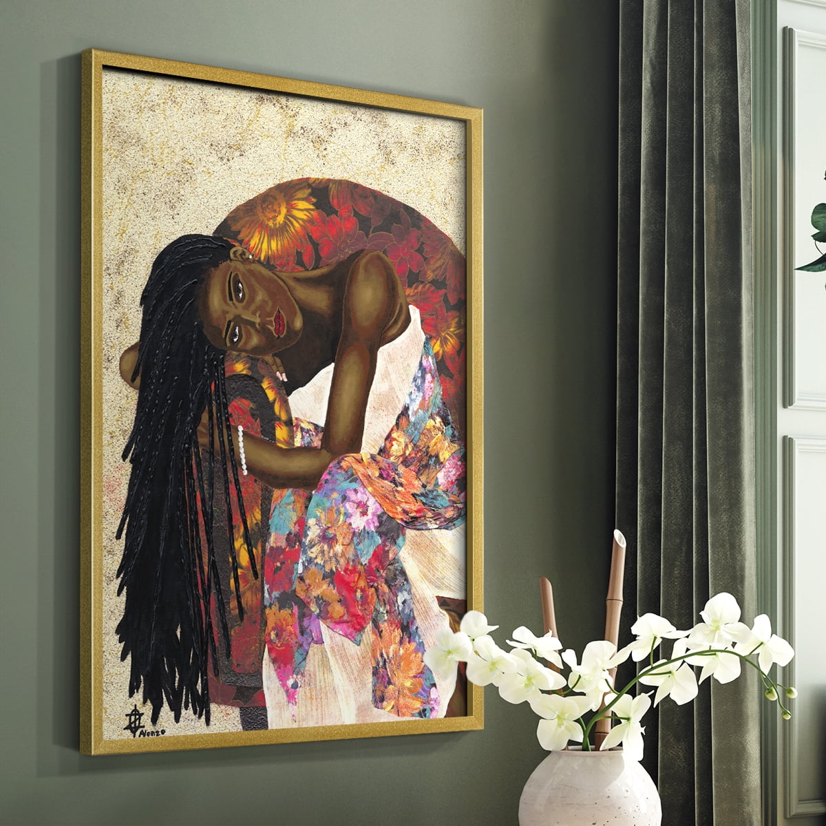 Woman Strong III Framed Print - Solid Wood in Single Picture Frame Solid Wood 2 Framed Print