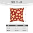 thumbnail image 4 of DouZhe Velvet Decorative Throw Pillow Covers Set of 2, Soft Square Cushion Cover with Invisible Zipper Watercolor Yellow Maple Leaves Printing, 18"x18", 4 of 7