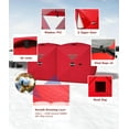 thumbnail image 3 of Lumiparty Pop-up Ice Fishing Shelter, 5-7 Person Insulated Tent, Portable Hub-Style Ice Fishing Shelter, 68 Square Feet of Fishable Area,  Red, 3 of 7