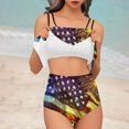 thumbnail image 2 of Trajes de Baño de Bikini de Mujer Conjunto de Cintura Alta de Vendaje de Impresión Sexy con Almohadillas de Pecho, Conjunto de Bikini de Mujer Conservador Y sin Mangas, 2 of 8