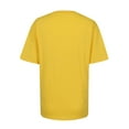 thumbnail image 5 of Sakmal Womens Plus Size Tops Yellow Short Sleeve Crew Neck Love Heart Graphic T-Shirts Womens Shirts Plus Size, 5 of 6
