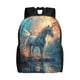 thumbnail image 1 of Fotbe Forest Lake White Horse Mochila de Viaje para Laptop, Mochila Ejecutiva Delgada y Resistente 15.6", 1 of 8